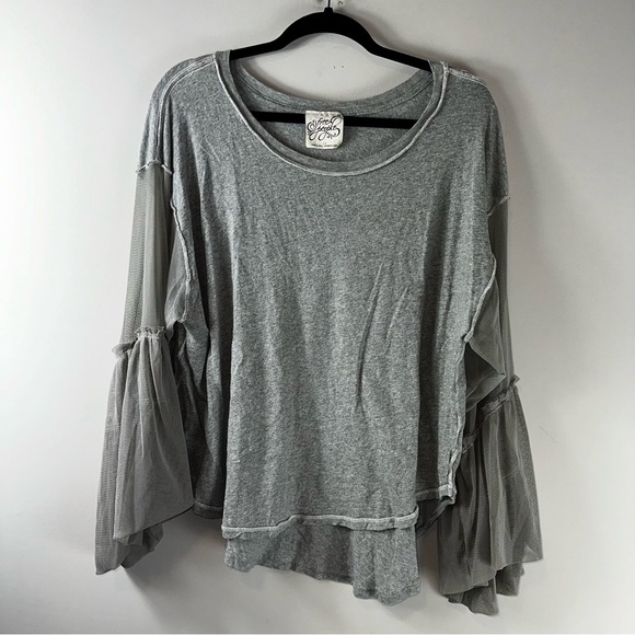 Free People Still Got It Shirt in Gray Women Size S - Picture 2 of 10